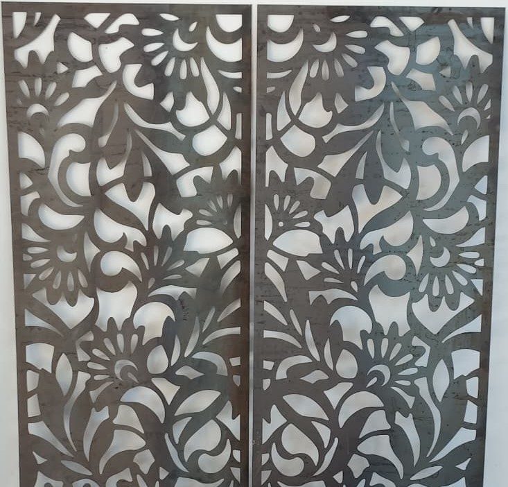 Floral-Top Garage Door laser-cut design