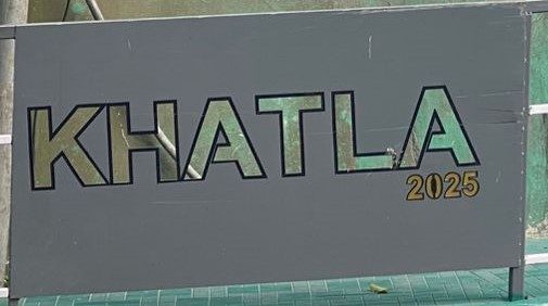 Custom Signage — "KHATLA" laser-cut design
