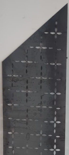 Angled Staircase Screen laser-cut design